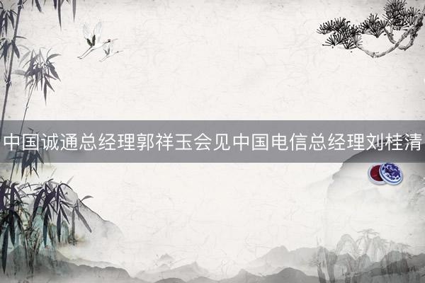 中国诚通总经理郭祥玉会见中国电信总经理刘桂清