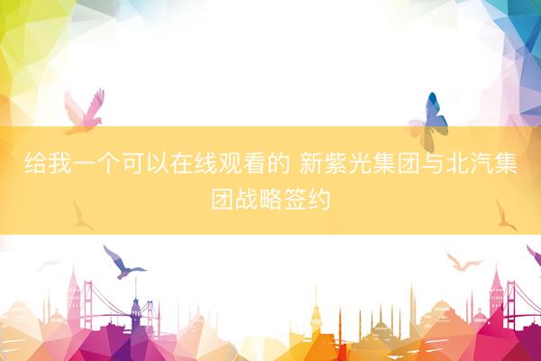 给我一个可以在线观看的 新紫光集团与北汽集团战略签约