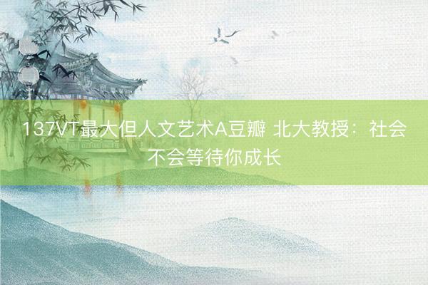 137VT最大但人文艺术A豆瓣 北大教授：社会不会等待你成长