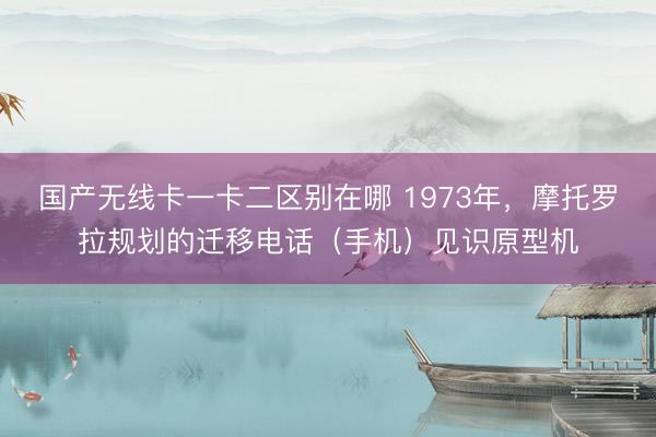 国产无线卡一卡二区别在哪 1973年，<a href=