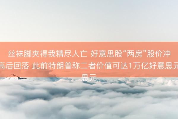 丝袜脚夹得我精尽人亡 好意思股“两房”股价冲高后回落 此前特朗普称二者价值可达1万亿好意思元