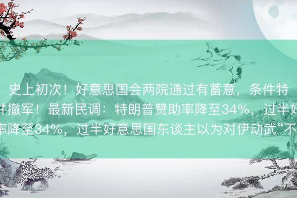 史上初次！好意思国会两院通过有蓄意，条件特朗普罢手对伊朗动武并撤军！最新民调：特朗普赞助率降至34%，过半好意思国东谈主以为对伊动武“不值得”